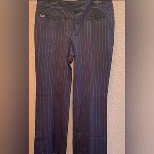Express Editor Navy Pinstripe Pants